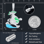 Moissanite Glow Money Bag Pendant – “Run the Bag” Edition - Shop Gold Supply