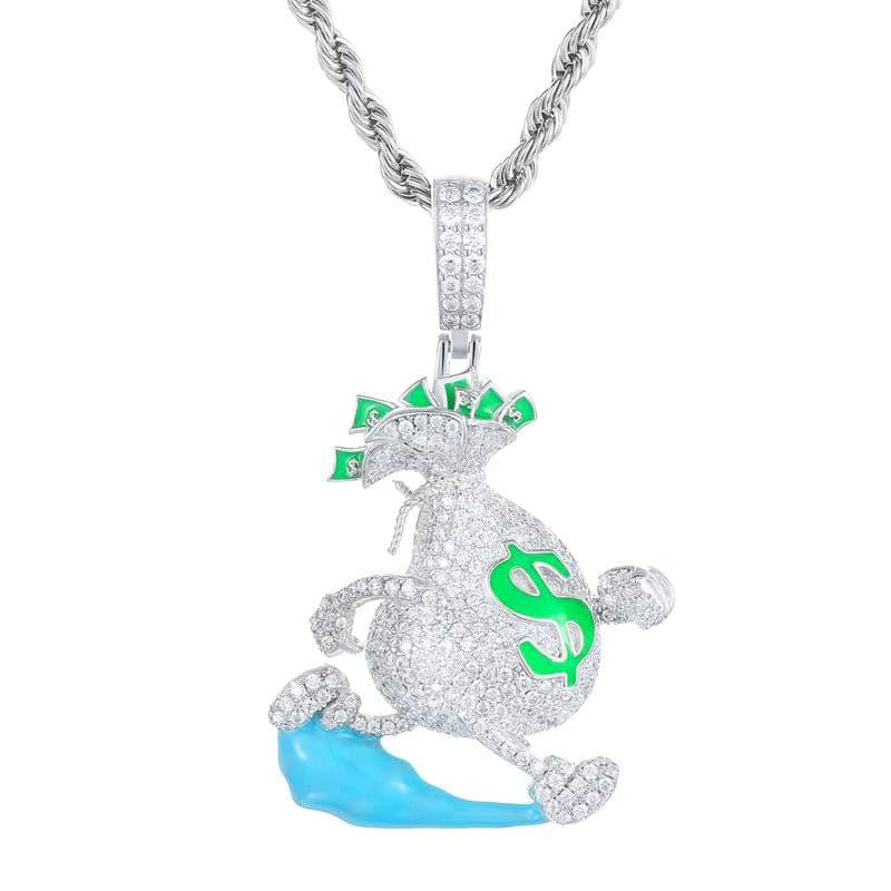 Moissanite Glow Money Bag Pendant – “Run the Bag” Edition - The Gold Supply
