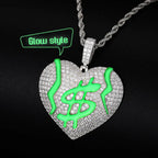 Moissanite Glow Money Heart Pendant – “Broken Rich” Edition - Shop Gold Supply
