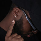 Moissanite Snakehead Stud Earrings – “Venom Strike” Edition White Gold - Shop Gold Supply