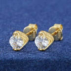 Moissanite Snakehead Stud Earrings – “Venom Strike” Edition White Gold - Shop Gold Supply
