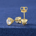 Moissanite Snakehead Stud Earrings – “Venom Strike” Edition White Gold - Shop Gold Supply