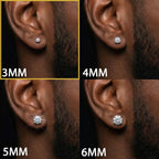 Moissanite Stud Earrings (Set of 2) 3MM 925 Silver White Gold - Shop Gold Supply