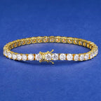 2MM / Yellow Gold / 6 IN Moissanite Tennis Bracelet – “Eternal Shine” Edition - The Gold Supply