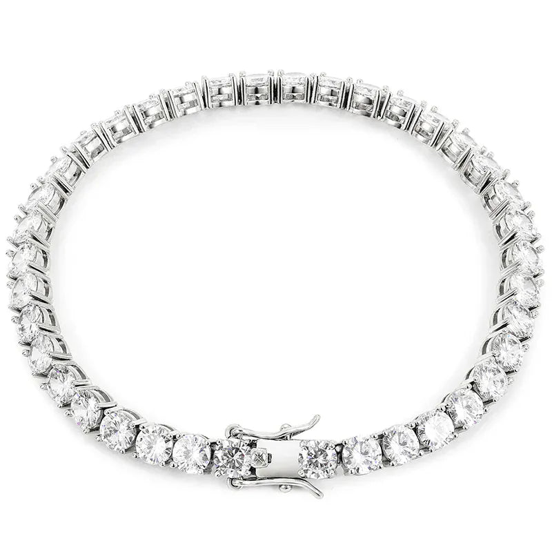 Moissanite Tennis Bracelet – “Eternal Shine” Edition 6MM White Gold 6 IN - Shop Gold Supply