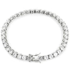 Moissanite Tennis Bracelet – “Eternal Shine” Edition 6MM White Gold 6 IN - Shop Gold Supply