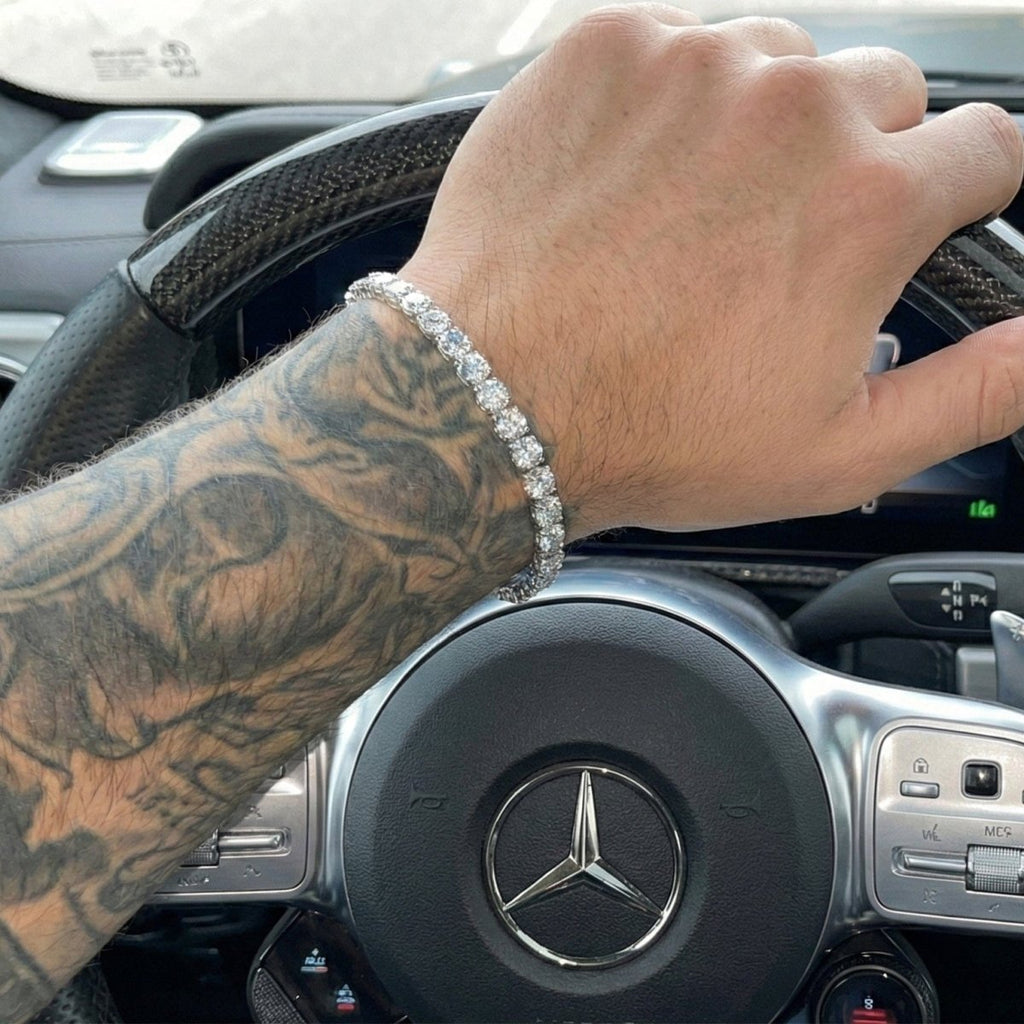 Moissanite Tennis Bracelet – “Eternal Shine” Edition 6MM White Gold 6 IN - Shop Gold Supply