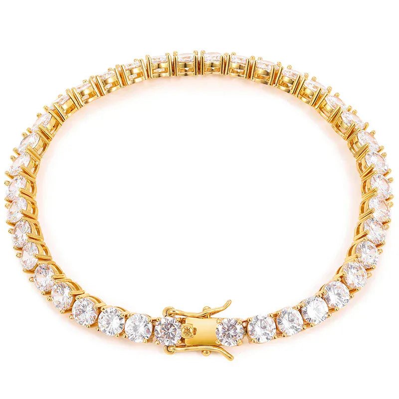 Moissanite Tennis Bracelet – “Eternal Shine” Edition 6MM Yellow Gold 6 IN - Shop Gold Supply