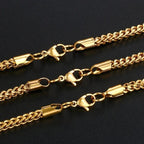 Never Tarnish 3MM Franco Chain – “Endless Flow” Edition 18 IN White Gold - Shop Gold Supply