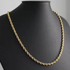 Never Tarnish 3MM Rope Chain – “Eternal Twist” Edition 18 IN White Gold - Shop Gold Supply