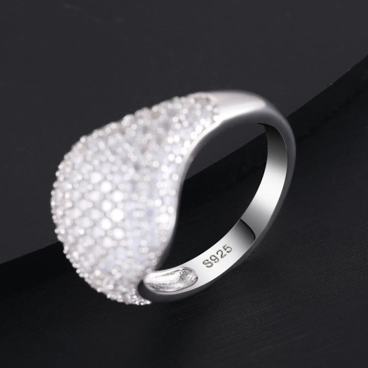 Pavé Wave Dome Ring – “Glacier Crest” Edition 6 - Shop Gold Supply