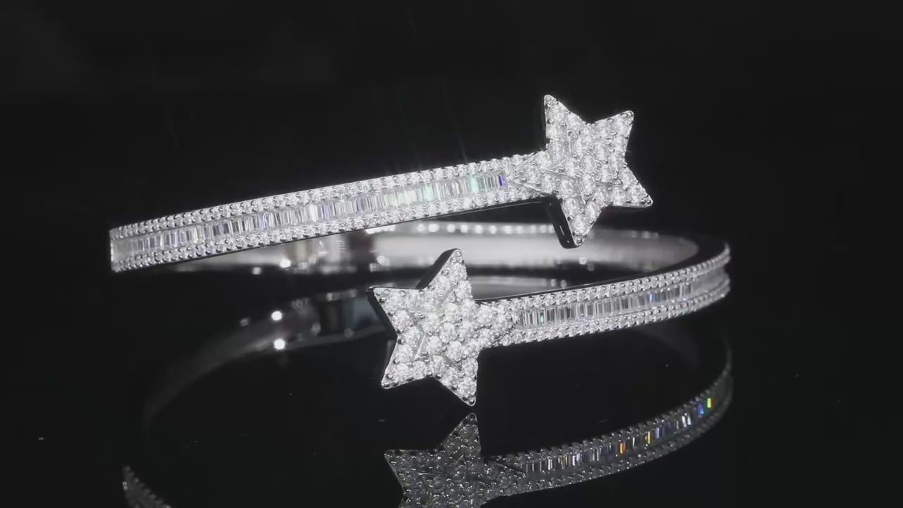 Shooting Star Wrap Bangle Bracelet – “Cosmic Trail” Edition