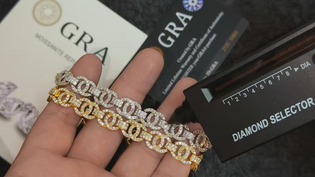 Interlock Moissanite Bracelet – “Eternal Loop” Edition