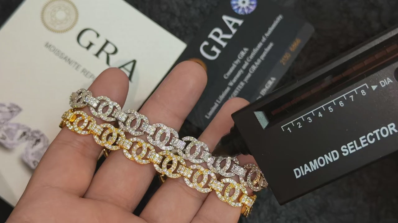 Interlock Moissanite Bracelet – “Eternal Loop” Edition