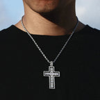 Reversible Iced Cross Pendant – “Double Blessing” Edition 30 IN FREE Rope - Shop Gold Supply