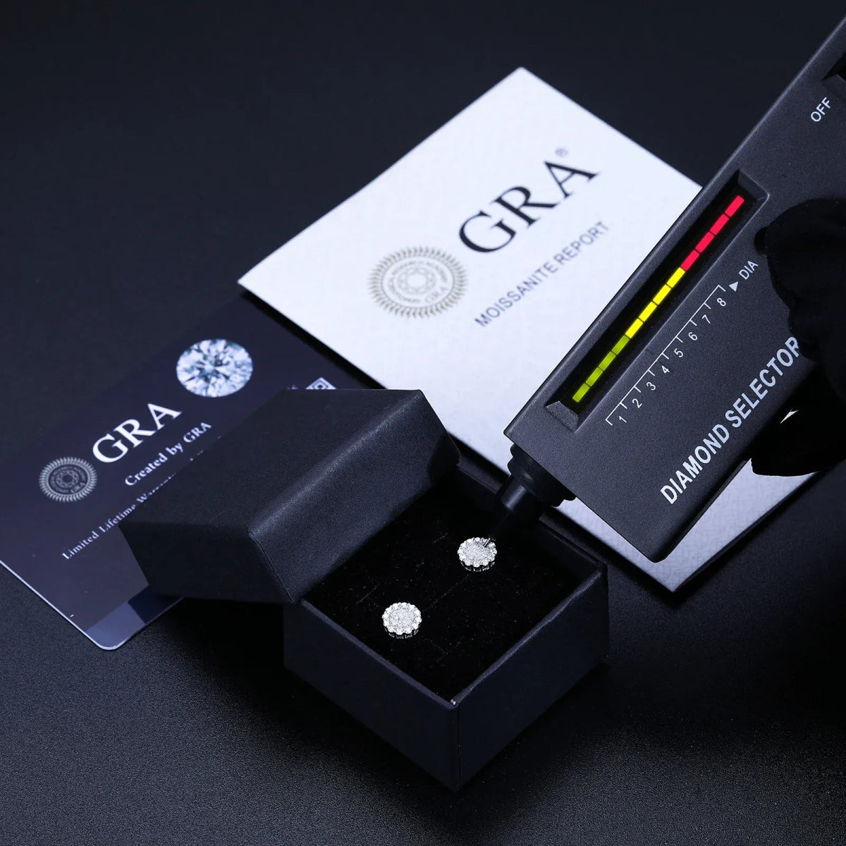 Round Halo Moissanite Stud Earrings – “Solar Burst” Edition White Gold - Shop Gold Supply