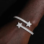 Shooting Star Wrap Bangle Bracelet – “Cosmic Trail” Edition VVS 5A CZ 7 IN - Shop Gold Supply
