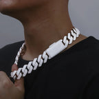 Square-Edge Cuban Link Chain – “Arctic Edge” Edition - The Gold Supply
