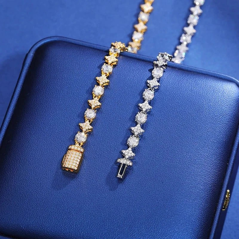 Starburst Tennis Bracelet – “Constellation Links” Edition - The Gold Supply