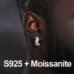 Thorn Clip Earrings – “Icebound Thorns” Edition Moissanite Yellow Gold 1pc - Shop Gold Supply