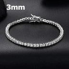 White Gold / 7 IN / 3MM VVS1 Tennis Bracelet – “Diamond Line” Edition - The Gold Supply
