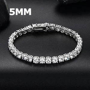 White Gold / 7 IN / 5MM VVS1 Tennis Bracelet – “Diamond Line” Edition - The Gold Supply