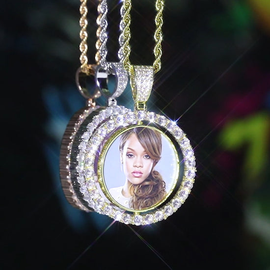 Custom Double Sided Photo Necklace – The Gold Supply
