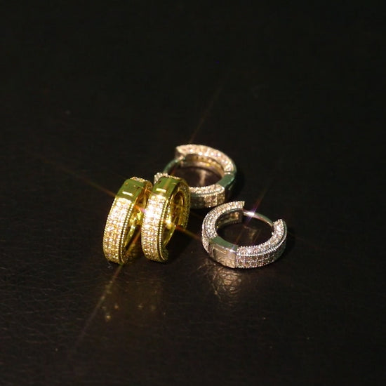 Pave Hoop Earrings – The Gold Supply