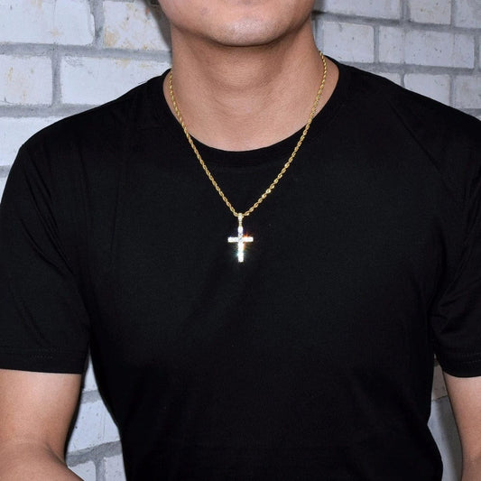 Gold / Rope / 20 IN Cross Necklace - The Gold Supply