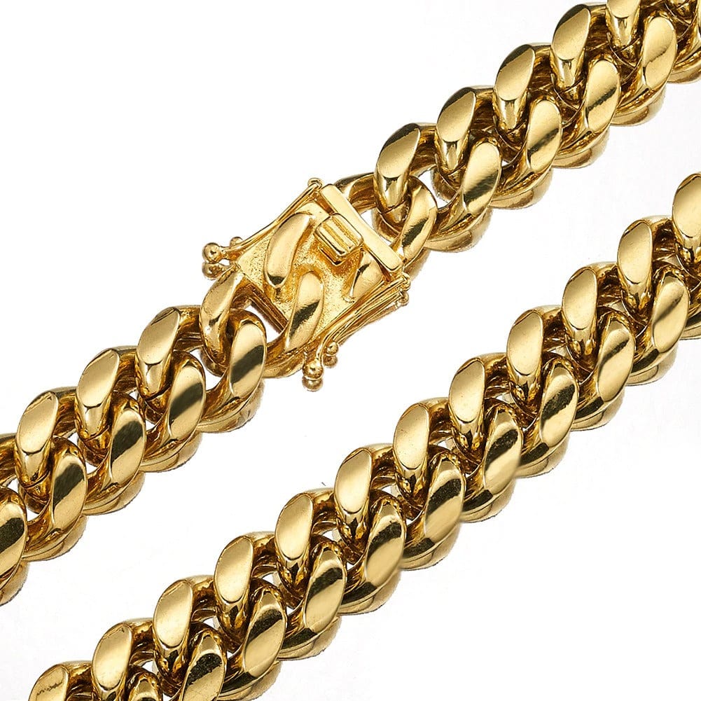 Cuban Chain Gold 8MM 18 IN - Shop Gold Supply