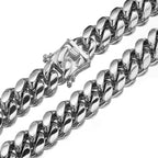 Cuban Chain Silver 8MM 18 IN - Shop Gold Supply