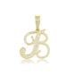 B / Gold Cursive Letter Necklace - The Gold Supply