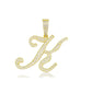 K / Gold Cursive Letter Necklace - The Gold Supply
