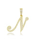 N / Gold Cursive Letter Necklace - The Gold Supply