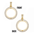 Custom Double Sided Photo Necklace Gold Rope 18 IN - Shop Gold Supply