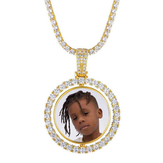Custom Double Sided Photo Necklace - The Gold Supply
