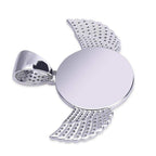 Custom Wings Photo Necklace Gold Rope 18 IN - Shop Gold Supply