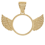 Custom Wings Photo Necklace Gold Rope 18 IN - Shop Gold Supply