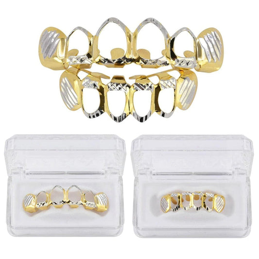 Diamond-Cut Open Grillz - The Gold Supply