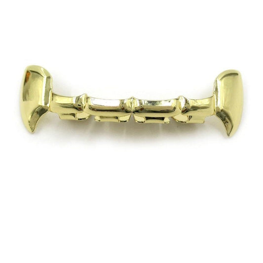 Gold / Top Half Tooth Fang Grillz - The Gold Supply