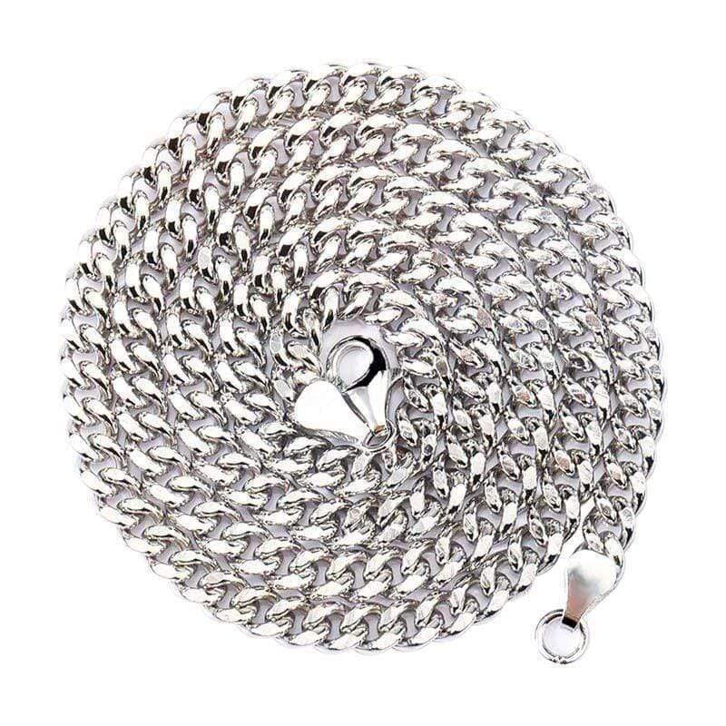 Micro Cuban Chain Silver 18 IN - Shop Gold Supply