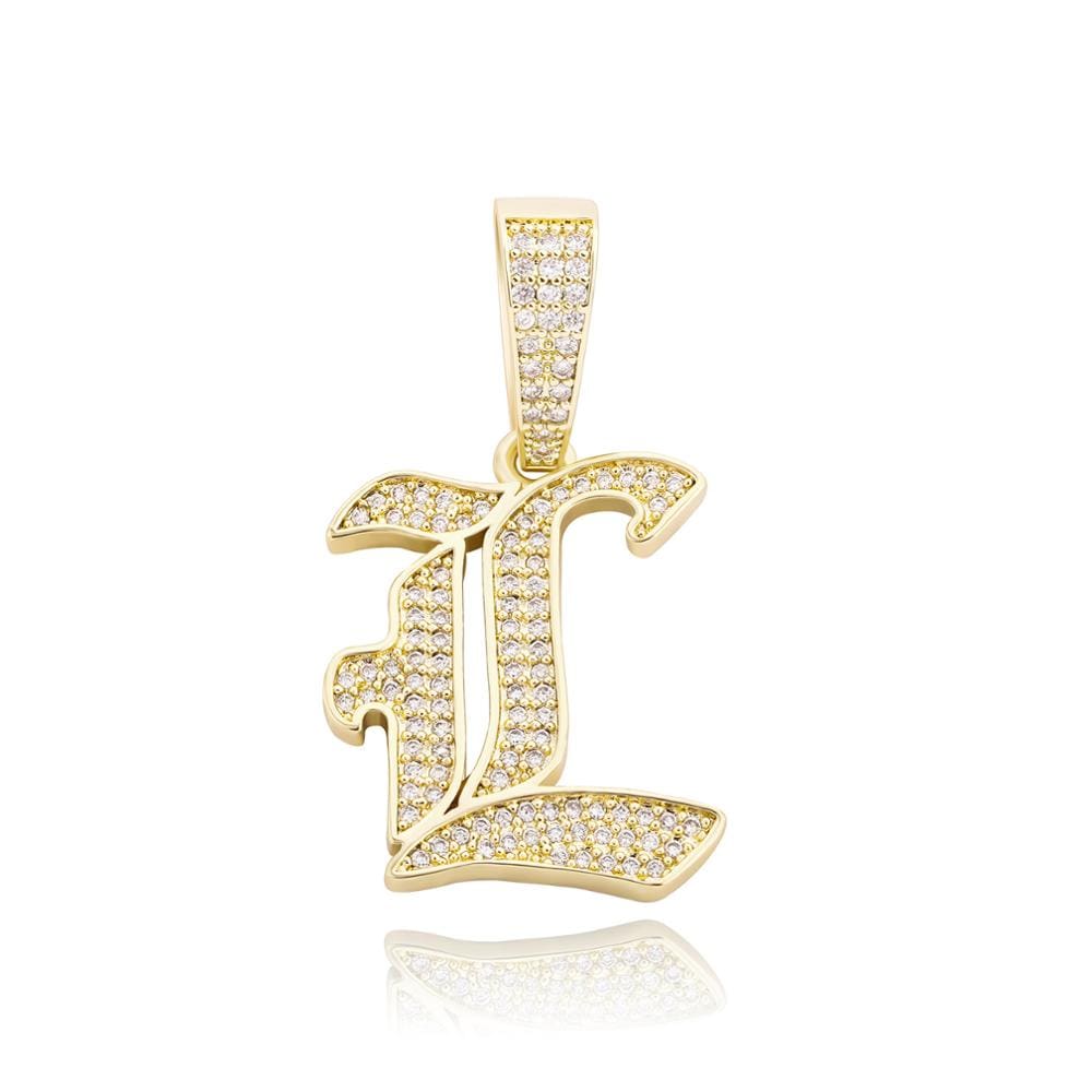 Old English Letter Necklace – The Gold Supply