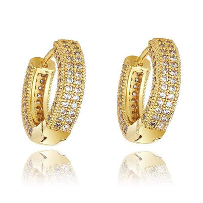 Pave Hoop Earrings – The Gold Supply