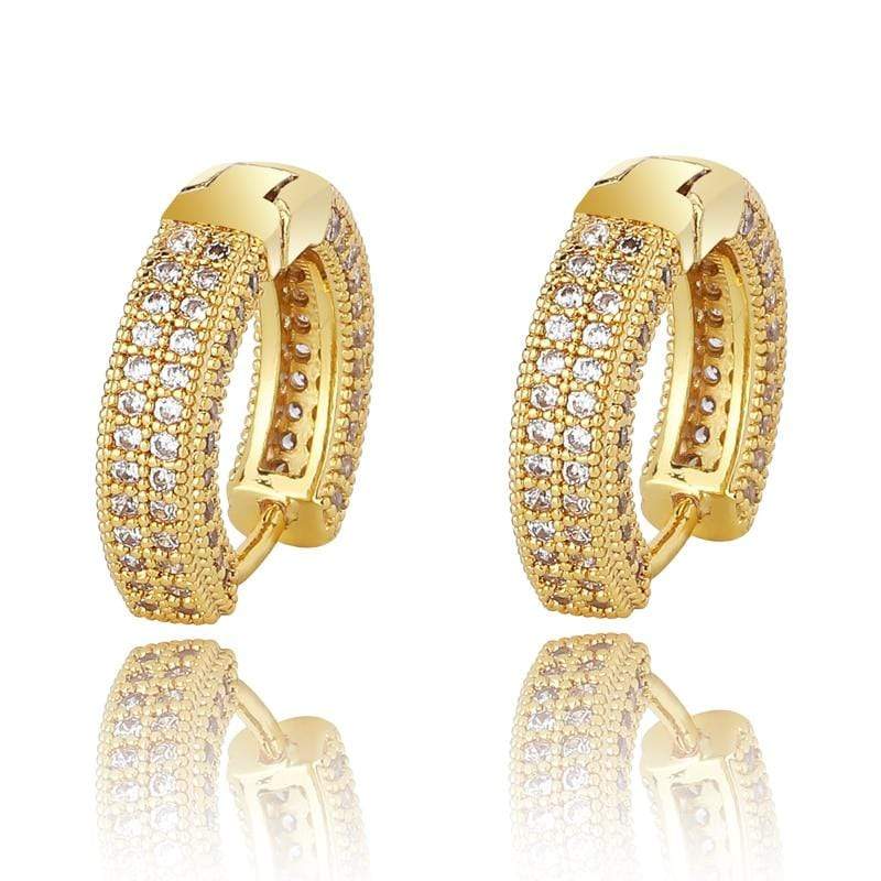 Pave Hoop Earrings – The Gold Supply