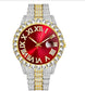 Two-Tone / Red Roman Numeral Watch - The Gold Supply